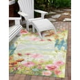 thumbnail image 1 of Unique Loom Outdoor Botanical Collection Area Rug - Verdant (4' 1" x 6' 1" Rectangle Multi/Green), 1 of 9