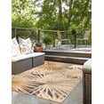 thumbnail image 1 of Unique Loom Outdoor Botanical Collection Area Rug - Meadow (5' 1" x 7' 1" Rectangle Multi/Beige), 1 of 8