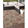 thumbnail image 1 of Unique Loom Outdoor Botanical Collection Area Rug - Fern (5' 1" x 8' Rectangle Beige/Light Brown), 1 of 9