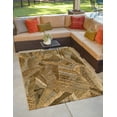 thumbnail image 1 of Unique Loom Outdoor Botanical Collection Area Rug - Wildwood (5' 1" x 8' Rectangle Brown and Beige/Yellow), 1 of 9