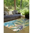 thumbnail image 1 of Unique Loom Outdoor Botanical Collection Area Rug - Jungle (5' 1" x 8' Rectangle Multi/Blue), 1 of 9