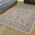 thumbnail image 1 of Unique Loom Outdoor Botanical Collection Area Rug - Allover (4' 1" x 6' 1" Rectangle Beige and Blue/Blue), 1 of 7