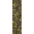 thumbnail image 1 of Unique Loom Outdoor Botanical Collection Area Rug - Andromeda (2' 7" x 10' Runner Green/Ivory), 1 of 6