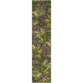 thumbnail image 1 of Unique Loom Outdoor Botanical Collection Area Rug - Andromeda (2' 7" x 12' Runner Green/Ivory), 1 of 6