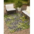 thumbnail image 1 of Unique Loom Outdoor Botanical Collection Area Rug - Andromeda (3' 3" x 5' 3" Rectangle Green/Ivory), 1 of 7