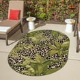 thumbnail image 1 of Unique Loom Outdoor Botanical Collection Area Rug - Andromeda (4' 1" x 6' 1" Oval Green/Ivory), 1 of 9