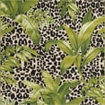thumbnail image 1 of Unique Loom Outdoor Botanical Collection Area Rug - Andromeda (6'  Square Green/Ivory), 1 of 7