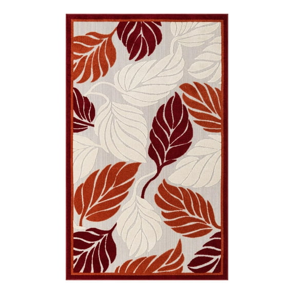 Unique Loom Outdoor Botanical Collection Area Rug - Augusta (5' x 8' Rectangle Terracotta/Red)