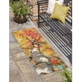 thumbnail image 1 of Unique Loom Outdoor Botanical Collection Area Rug - Autumn (2' x 8' Runner Multi/Red), 1 of 9