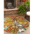 thumbnail image 1 of Unique Loom Outdoor Botanical Collection Area Rug - Autumn (3' 3" Round Multi/Red), 1 of 9