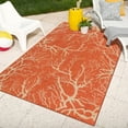thumbnail image 1 of Unique Loom Outdoor Botanical Collection Area Rug - Branch (4' 1" x 6' 1" Rectangle Terracotta/Beige), 1 of 7