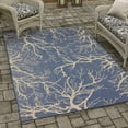 thumbnail image 1 of Unique Loom Outdoor Botanical Collection Area Rug - Branch (8' x 11' 4" Rectangle Blue/Beige), 1 of 7