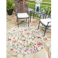 thumbnail image 1 of Unique Loom Outdoor Botanical Collection Area Rug - Buttercup (7' 10" Round Multi/Blue), 1 of 9