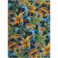 thumbnail image 1 of Unique Loom Outdoor Botanical Collection Area Rug - Calypso (10'  x 14' 2" Rectangle Multi/Light Blue), 1 of 7