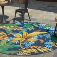 thumbnail image 1 of Unique Loom Outdoor Botanical Collection Area Rug - Calypso (7' 10" Round Multi/Light Blue), 1 of 7