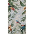 thumbnail image 1 of Unique Loom Outdoor Botanical Collection Area Rug - Chanticleer (2' 7" x 5' 3" Runner Multi/Blue), 1 of 5