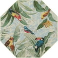 thumbnail image 1 of Unique Loom Outdoor Botanical Collection Area Rug - Chanticleer (5' 3" Octagon Multi/Blue), 1 of 5