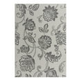 thumbnail image 1 of Unique Loom Outdoor Botanical Collection Area Rug - Floral (7' 1" x 10' Rectangle Gray/Silver), 1 of 12