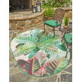 thumbnail image 1 of Unique Loom Outdoor Botanical Collection Area Rug - Foliage (2' x 3' 1" Oval Multi/Blue), 1 of 10