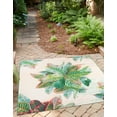 thumbnail image 1 of Unique Loom Outdoor Botanical Collection Area Rug - Foliage (7' 10" Square Multi/Blue), 1 of 8