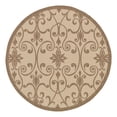 thumbnail image 1 of Unique Loom Outdoor Botanical Collection Area Rug - Gate (6' 1" Round Brown/Beige), 1 of 10