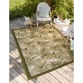 thumbnail image 1 of Unique Loom Outdoor Botanical Collection Area Rug - Keukenhof (10'  x 12' Rectangle Green/Beige), 1 of 7