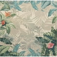 thumbnail image 1 of Unique Loom Outdoor Botanical Collection Area Rug - Kula (10'  Square Multi/Gray), 1 of 4