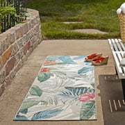Unique Loom Outdoor Botanical Collection Area Rug - Kula 2 x 4 1 Runner Multi/Gray