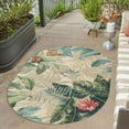 thumbnail image 1 of Unique Loom Outdoor Botanical Collection Area Rug - Kula (5' 3" x 8' Oval Multi/Gray), 1 of 8
