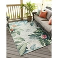 thumbnail image 1 of Unique Loom Outdoor Botanical Collection Area Rug - Kula (5' 3" x 8' Rectangle Multi/Gray), 1 of 6