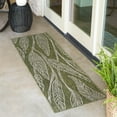 thumbnail image 1 of Unique Loom Outdoor Botanical Collection Area Rug - Leaf (2' 7" x 10' Runner Green/Ivory), 1 of 6