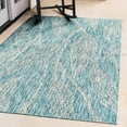 thumbnail image 1 of Unique Loom Outdoor Botanical Collection Area Rug - Leaf (9' x 12' 2" Rectangle Light Aqua/Ivory), 1 of 7