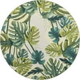 thumbnail image 1 of Unique Loom Outdoor Botanical Collection Area Rug - Longwood (10'  Round Green/Olive), 1 of 7