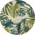 thumbnail image 1 of Unique Loom Outdoor Botanical Collection Area Rug - Longwood (6' 1" Round Green/Olive), 1 of 7