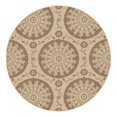 thumbnail image 1 of Unique Loom Outdoor Botanical Collection Area Rug - Medallion (6' 1" Round Brown/Beige), 1 of 12