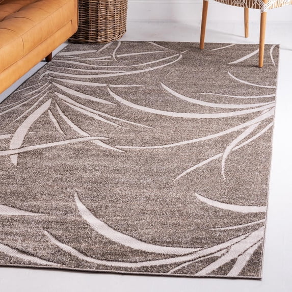 Unique Loom Outdoor Botanical Collection Area Rug - Orlando (9' x 12' 2" Rectangle Brown/Beige)