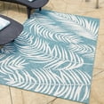 thumbnail image 1 of Unique Loom Outdoor Botanical Collection Area Rug - Palm (10' x 14' 1" Rectangle Light Aqua/Ivory), 1 of 6