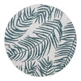 thumbnail image 1 of Unique Loom Outdoor Botanical Collection Area Rug - Palm (4' 1" Round Teal Ivory), 1 of 8