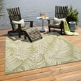 thumbnail image 1 of Unique Loom Outdoor Botanical Collection Area Rug - Palm (6' 1" Square Green/Ivory), 1 of 6