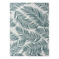 thumbnail image 1 of Unique Loom Outdoor Botanical Collection Area Rug - Palm (9' x 12' Rectangle Teal Ivory), 1 of 9