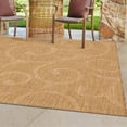 thumbnail image 1 of Unique Loom Outdoor Botanical Collection Area Rug - Vine (6' 1" Square Brown/Beige), 1 of 7