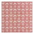 thumbnail image 1 of Unique Loom Outdoor Coastal Collection Area Rug - Ahoy (10' Square Rust Red/Ivory), 1 of 9