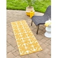 thumbnail image 1 of Unique Loom Outdoor Coastal Collection Area Rug - Ahoy (2' x 7' 10" Runner Yellow), 1 of 6