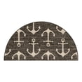 thumbnail image 1 of Unique Loom Outdoor Coastal Collection Area Rug - Ahoy (3' 1" x 6' 1" Hearth Charcoal/Ivory), 1 of 10