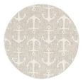 thumbnail image 1 of Unique Loom Outdoor Coastal Collection Area Rug - Ahoy (4' 1" Round Gray/Ivory), 1 of 12