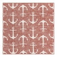 thumbnail image 1 of Unique Loom Outdoor Coastal Collection Area Rug - Ahoy (5' 3" Square Rust Red/Ivory), 1 of 9