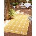 thumbnail image 1 of Unique Loom Outdoor Coastal Collection Area Rug - Ahoy (5' 3" x 7' 10" Rectangle Yellow), 1 of 7