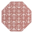 thumbnail image 1 of Unique Loom Outdoor Coastal Collection Area Rug - Ahoy (7' 10" Octagon Rust Red/Ivory), 1 of 8