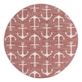thumbnail image 1 of Unique Loom Outdoor Coastal Collection Area Rug - Ahoy (7' 10" Round Rust Red/Ivory), 1 of 10
