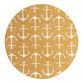 thumbnail image 1 of Unique Loom Outdoor Coastal Collection Area Rug - Ahoy (7' 10" Round Yellow), 1 of 10